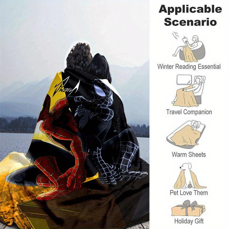 1pc Spier-Man Printing Blanket - Soft, All-Season Throw for Living Room, Beroom,Personalize Gift with Aorable Cartoon esign
