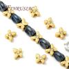 18K Gold Plated Brass Butterfly Spacer Beads Separators For Bracelets Accessories DIY Jewelry Making Supplies Metal Beads