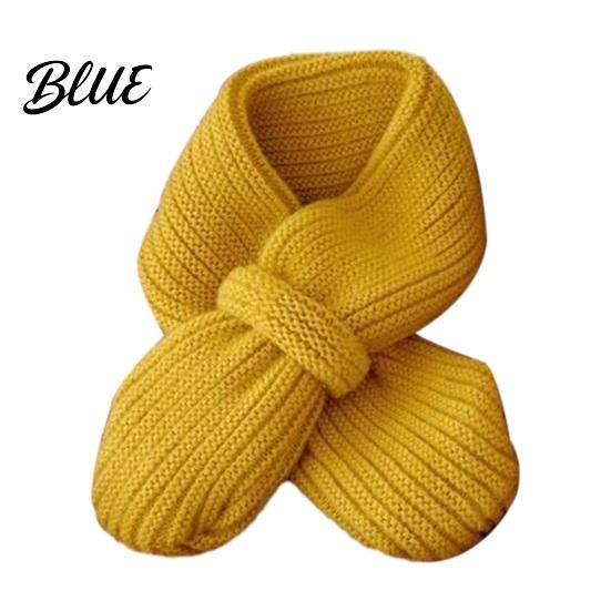 Knitted Wool Children Unisex Warm Elastic Soft Winter Thick Scarf Baby Solid Color Cold Resistant