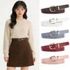 Korean Style Women's Thin Leather Fashion Belt - Casual & Decorative
