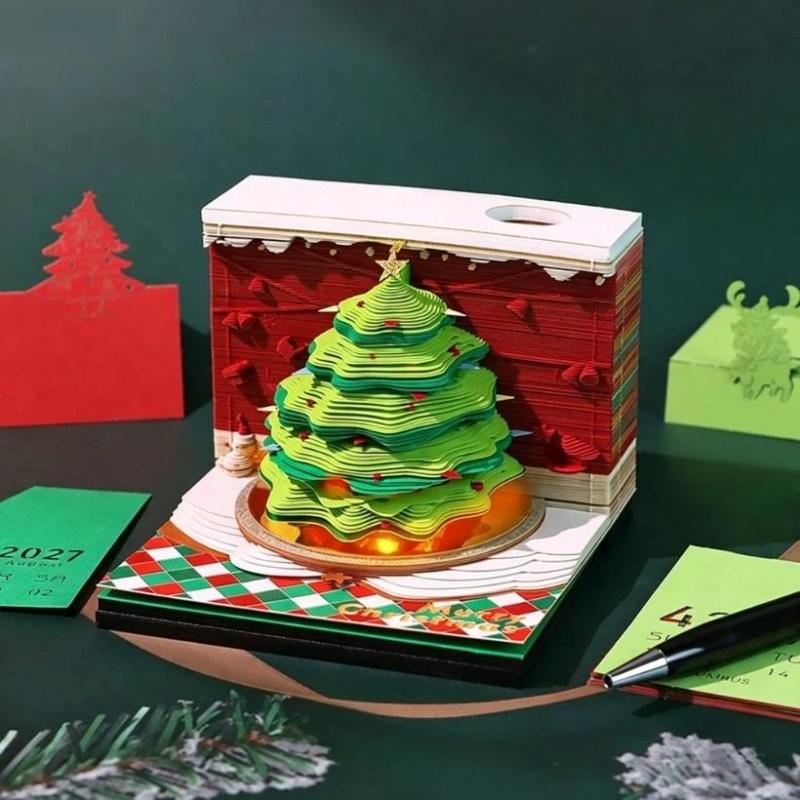 2027 Innovative Desk Calendar with Tear-away 3D and LED Light for Creative Spaces