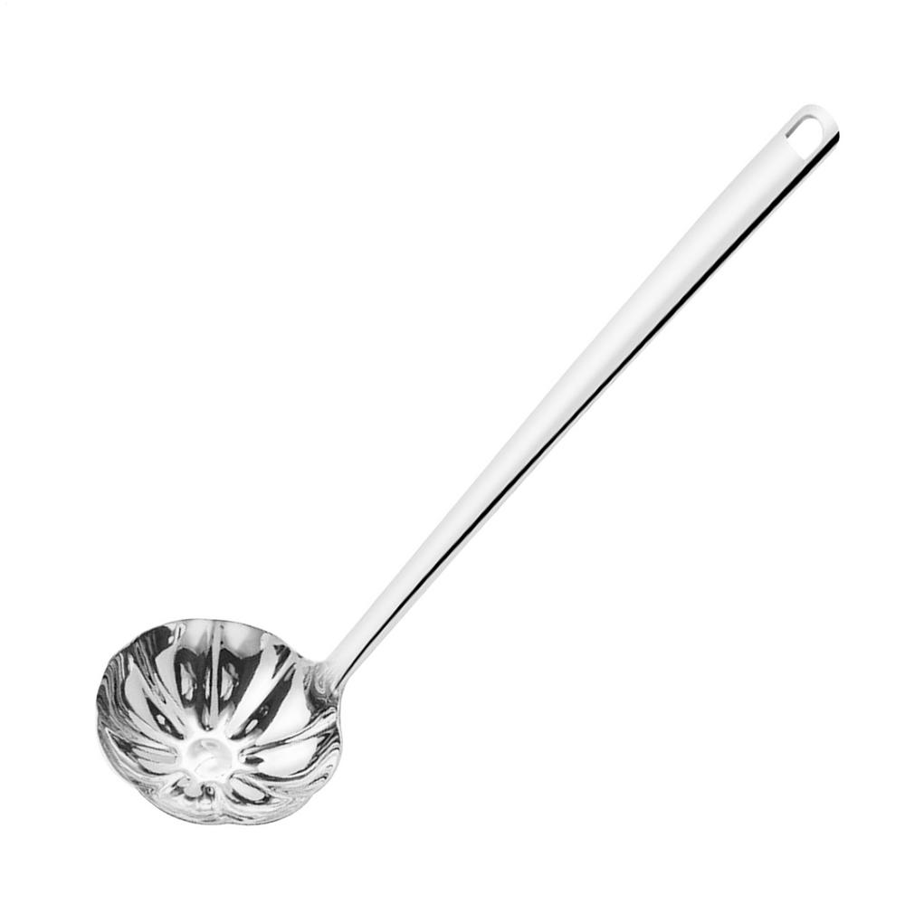 

Длинная суповая ложка Ложка для приготовления супа Для кухни Термостойкая Эргономичная ручка Кухонная утварь для приготовления еды Для китайской кухни Хот-пот серебряный