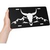 Bison Mounta Aluminum License Plate 6 X 12 Inch Metal Car Front License Plate Cover Car Decor Accessory Novelty Vanity Decoration Tag With 4 Holes