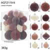Irregular Shape Flocked Christmas Ball Ornaments - Holiday Tree Decoration Set