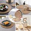 Straw Woven Placemat and Coaster Set – Heat Insulation, Cattail Design, Table Decoration Casserole Mat