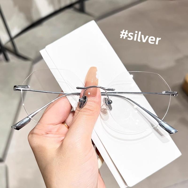 Minimalist Unisex Frameless Glasses With Blue Light Blocking For Office And Daily Use