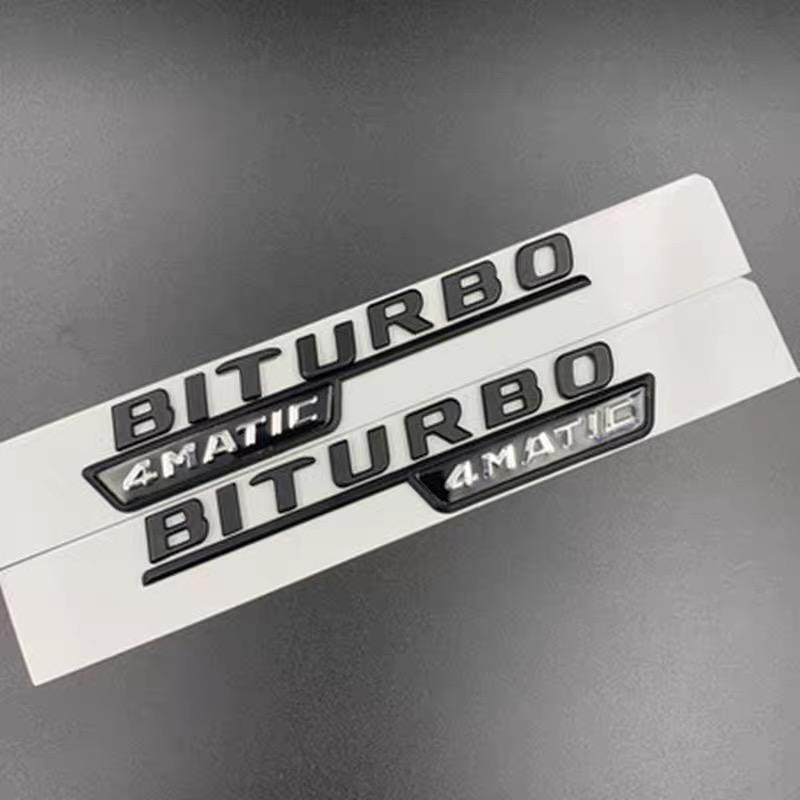 Glossy Black A Class A35 A45 V8 BITURBO TURBO 4MATIC+ Fender Trunk Tailgate Emblem Rear Badge for W176 W177