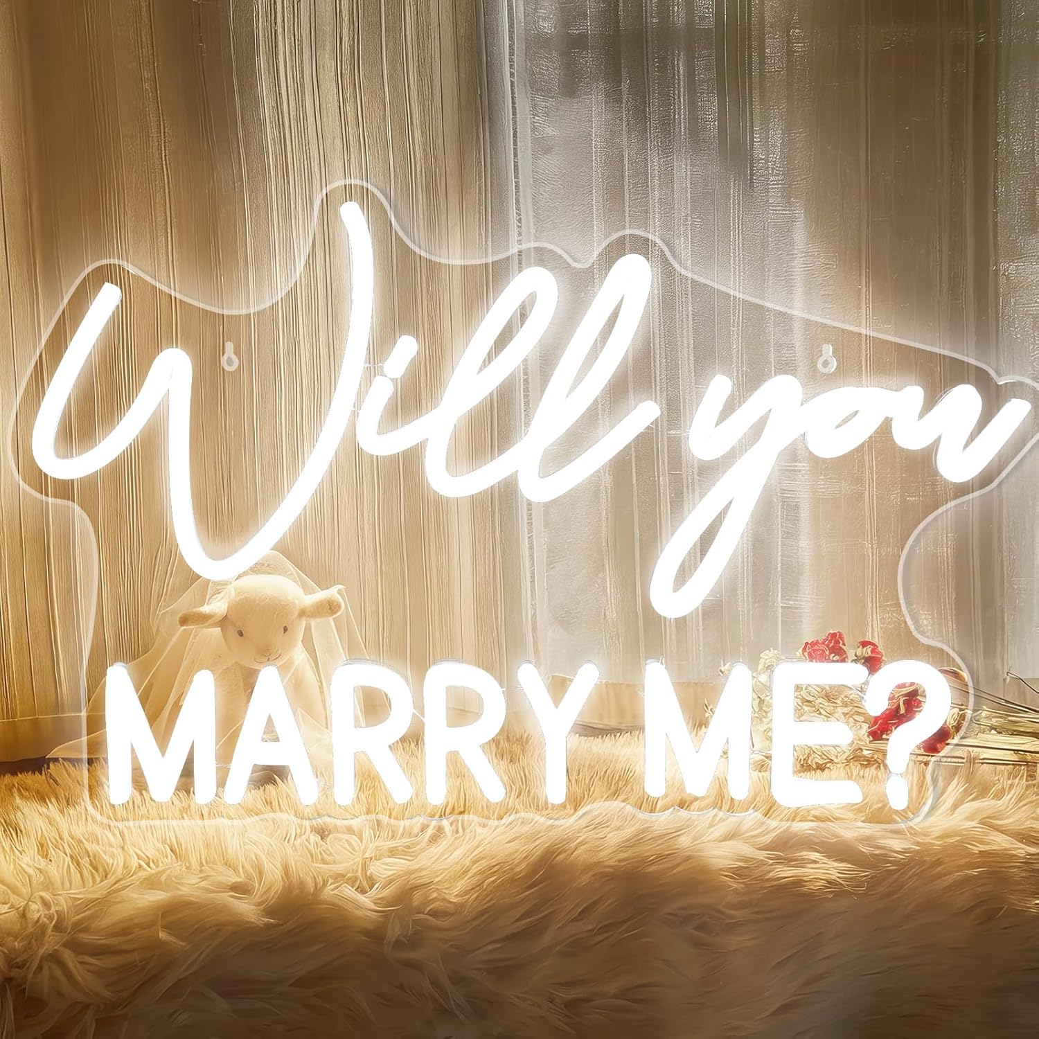 Will You Marry Me Sign, Led Neon Marry Me Light Up Letters for Proposal Wedding Party Decor Valentines Day Girlfriend Engagement Bridal Shower