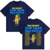 Rapper Bad Bunny Debi Tirar Mas Fotos DTMF Album T-Shirts Herren Damen Vintage Cartoon Mode Kurzarm T-Shirt