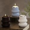 Silicone Candle Holder Molds Geometric Striped Ornaments Molds Silicone Craft Molds Candlestick Molds for Hand-Making