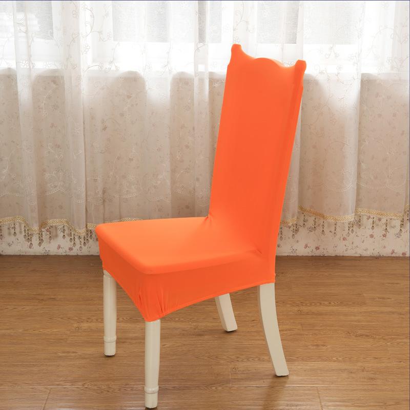 Household Elastic One-piece Hotel Dining Table and Chair Back Cover European Fabric Seat Cover Chair Stool Cover Dining Chair Cover