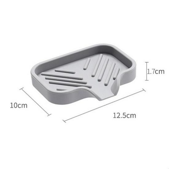 Non-Slip Silicone Soap Dish and Draining Mat for Kitchen & Bathroom