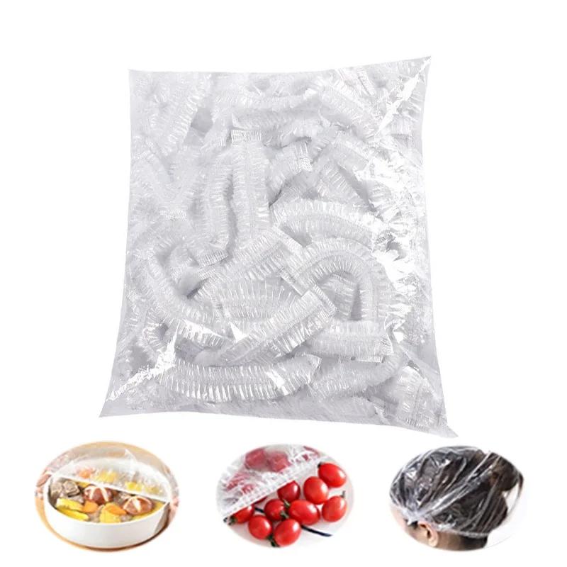 10-500 buc capace alimentare de unică folosință, capace elastice din plastic pentru alimente, pungi de împachetat, pungă pentru frigider, păstrare proaspătă, pentru fructe și legume