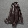 Chinesische Größe Schwarz Braun Casual Herren Jacken Echt Rindsleder Echtes Leder Jacke Männer Mäntel Herbst Chamarras De Cuero Para Hombre
