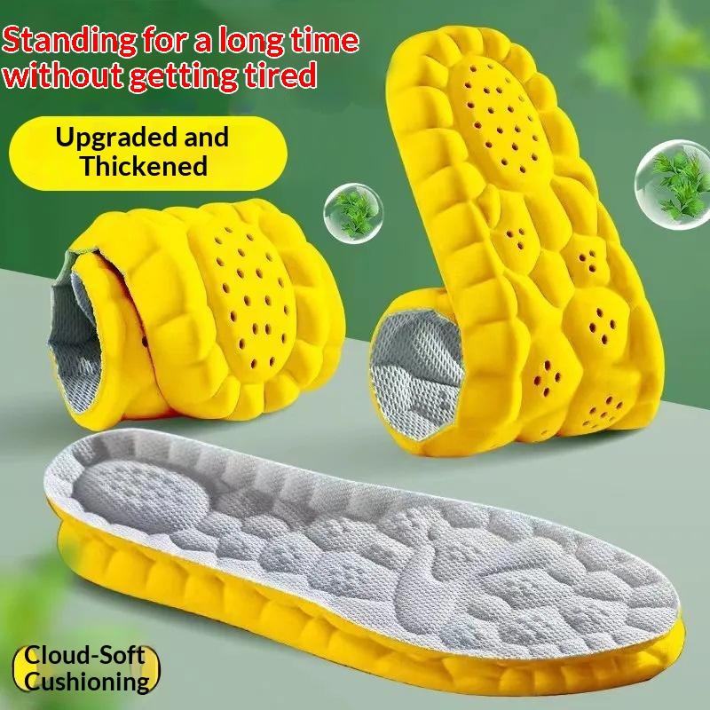 Soft Shock Absorbing Shoe Insoles Breathable Anti-Slip Foot Support Pads for Running Walking Daily Sports Foot Care