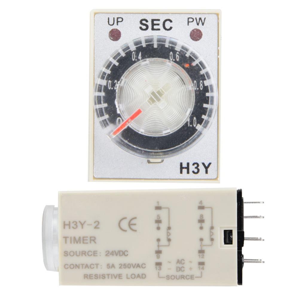 24VDC Time Relay 1/10/30/60S Time Control Switch Precision Timing Delay Timer  Electrical Systems