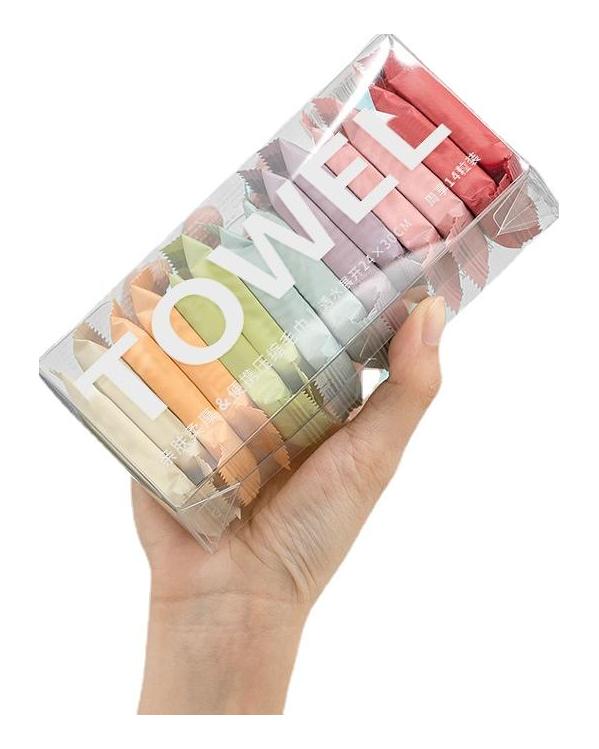 14PCS /set Ručník na obličej Komprimovaný přenosný cestovní netkaný ručník na jedno použití