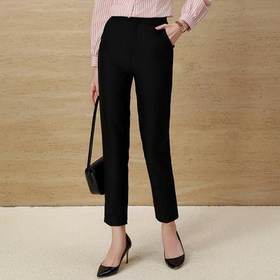Trojman Women's Black Cropped Suit Pants