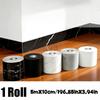 1PC 5mx10cm Self Adhesive Skirting Board Thickening Flexible Foam Wall Stickers Waistline Tape for Sill Staircase