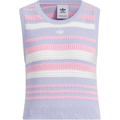 Originals Strick Tanktop gestreift mit Logo-Stickerei Damen Tops Helllila JI7053