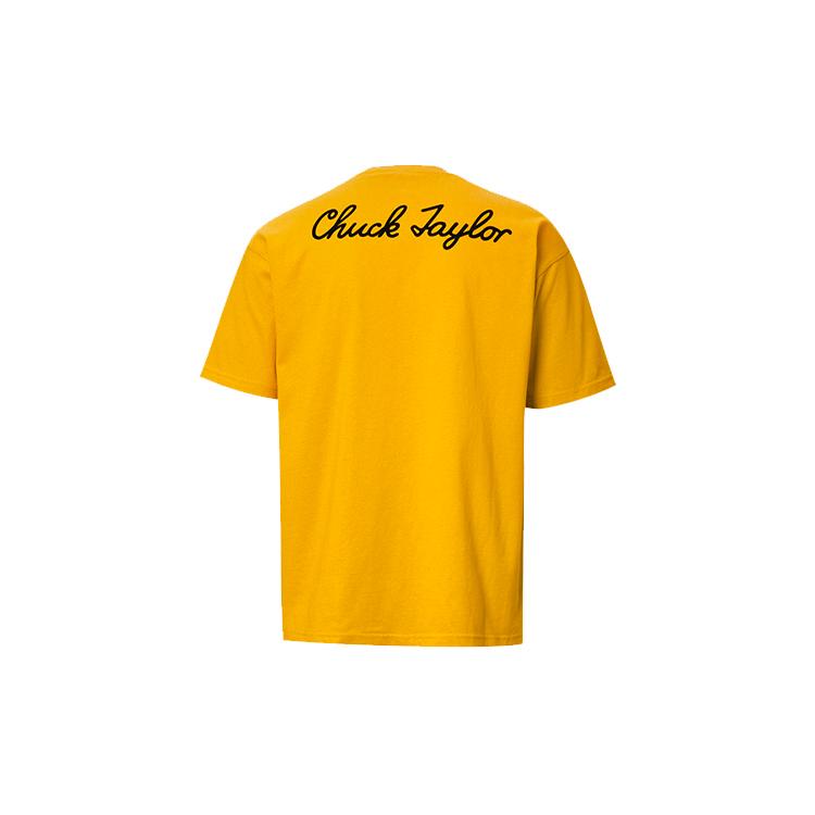 Converse T Shirts Unisex Yellow Crew Neck Moderate Straight Fit 10020931-A04