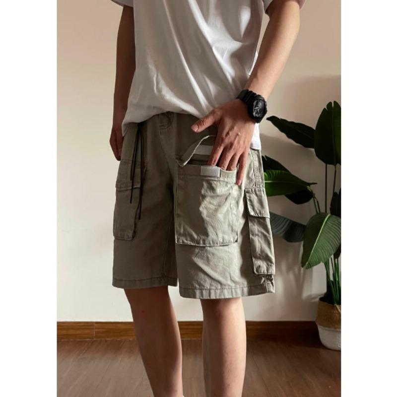 Loose Big Pocket Shorts Men Women Plus Size Outdoor Breathable Knee Length Cotton Shorts