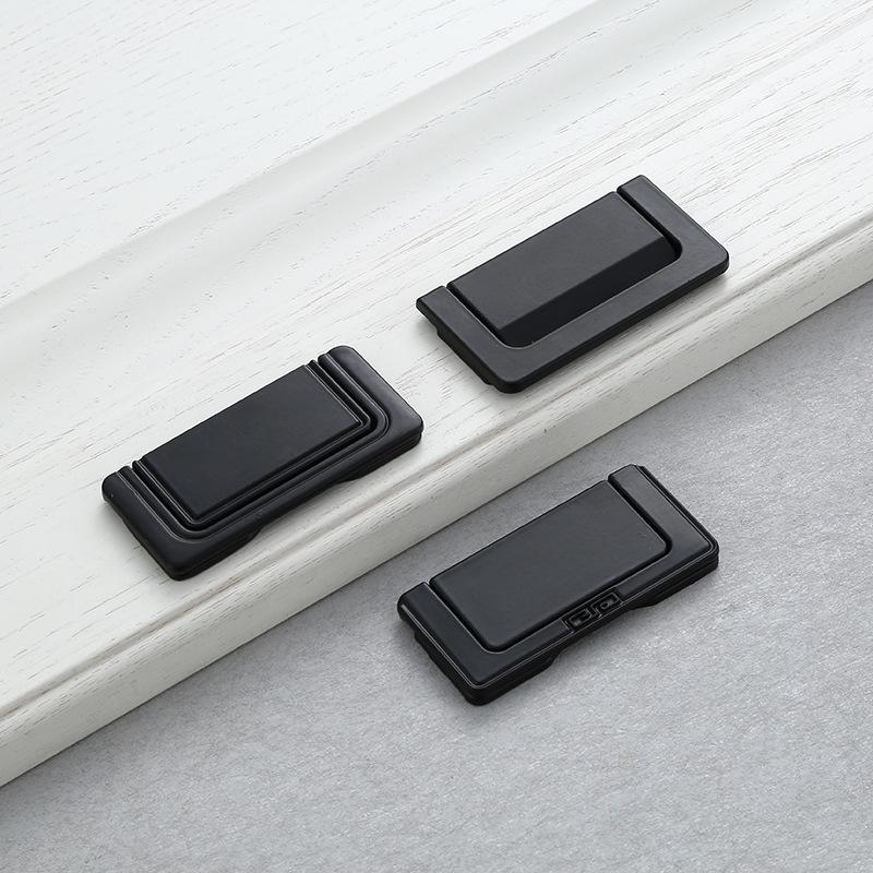 Aluminum Alloy Black Door Cabinet Handle Pull