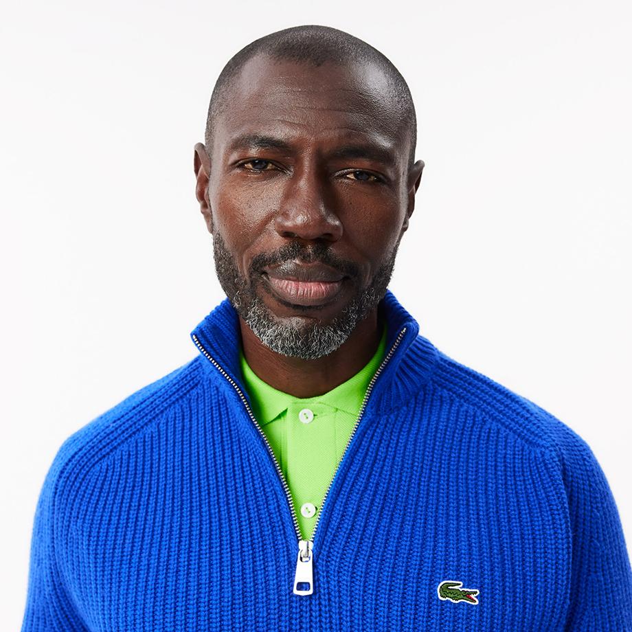 [Lacoste] Men's Ribbed Half-Zip Pullover AH3134-54NHJM