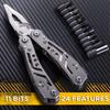 Multitool 24 in 1 Multi Tool Plier Wire Stripper Folding Pliers Outdoor Camping Portable Folding Pocket Pliers Knife Hiking