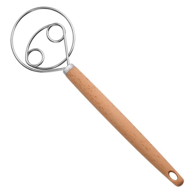 Hand Danish Dough Whisk Bread Mixer Stainless Steel Cake Pastry Bread Dough Hand Mixer Stick Egg Beater Kitchen Baking Tools