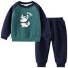 WAPYPY 2025 Boys' Cartoon Sweatshirt and Sweatpants Set - 2-Piece Kids' Outfit
