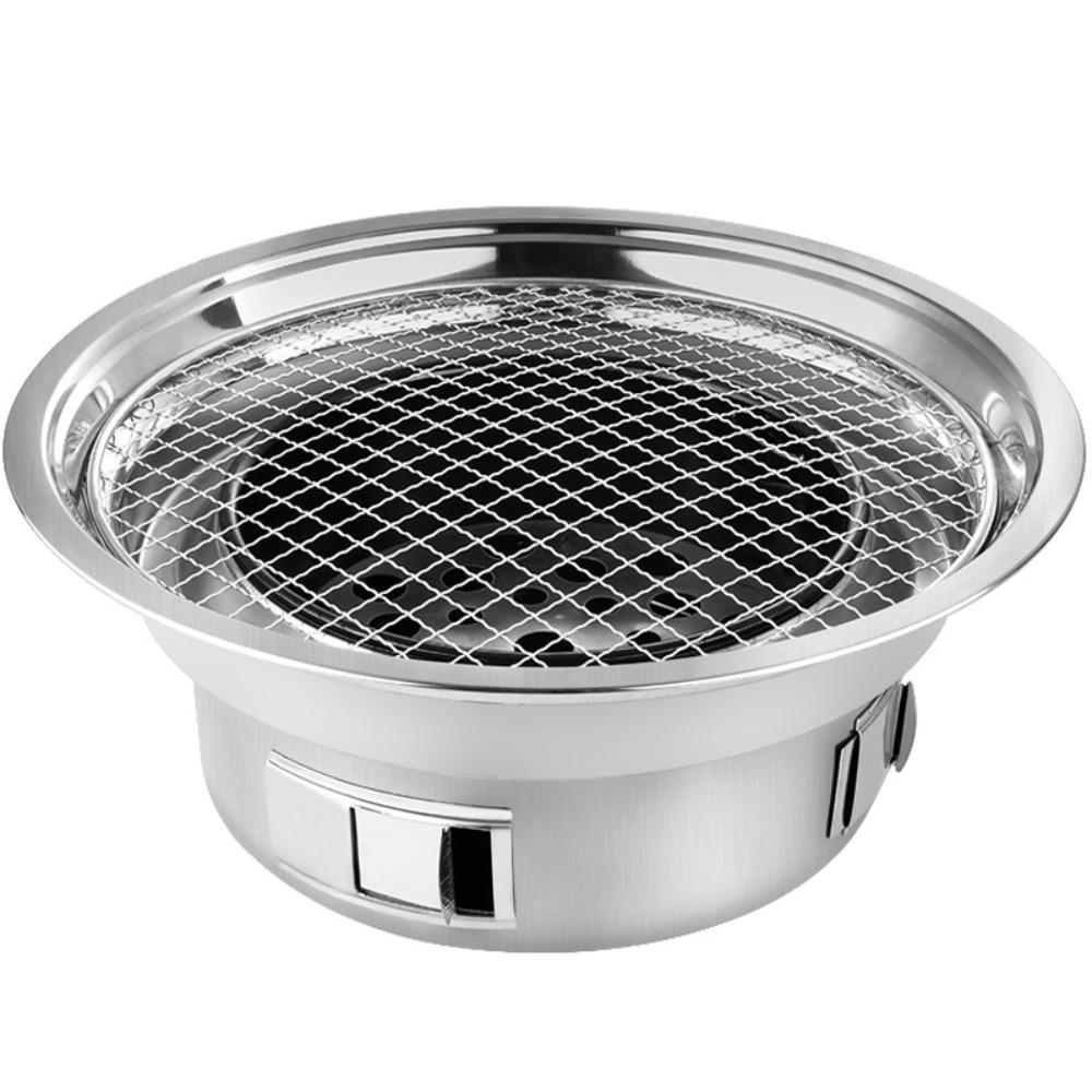 KOSUN Smokeless Charcoal Barbecue Pot BBQ Grill Nonstick Barbecue Machine Portable Outdoor Oicnic Stove Stainless Steel Thick