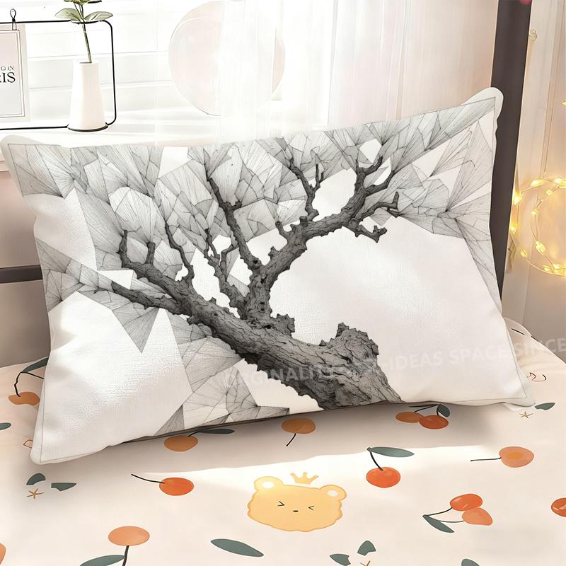 Branched Pattern Rectangle Pillowcase Suitable For Sofa Bedroom Car Pillow Cover Cushion Rectangular Back Cushion