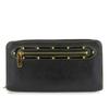 Used Purse Zippy Wallet M93029 Suhari Zip Around Leather Black Studs