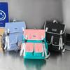 Harajuku Color Matching Double Pocket Student Schoolbag Korean Version Large-capacity Junior High School Student Backpack