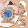 Analog Teaching Clock Wooden Toy Practice DIY Stem Learning Time Kids Education for