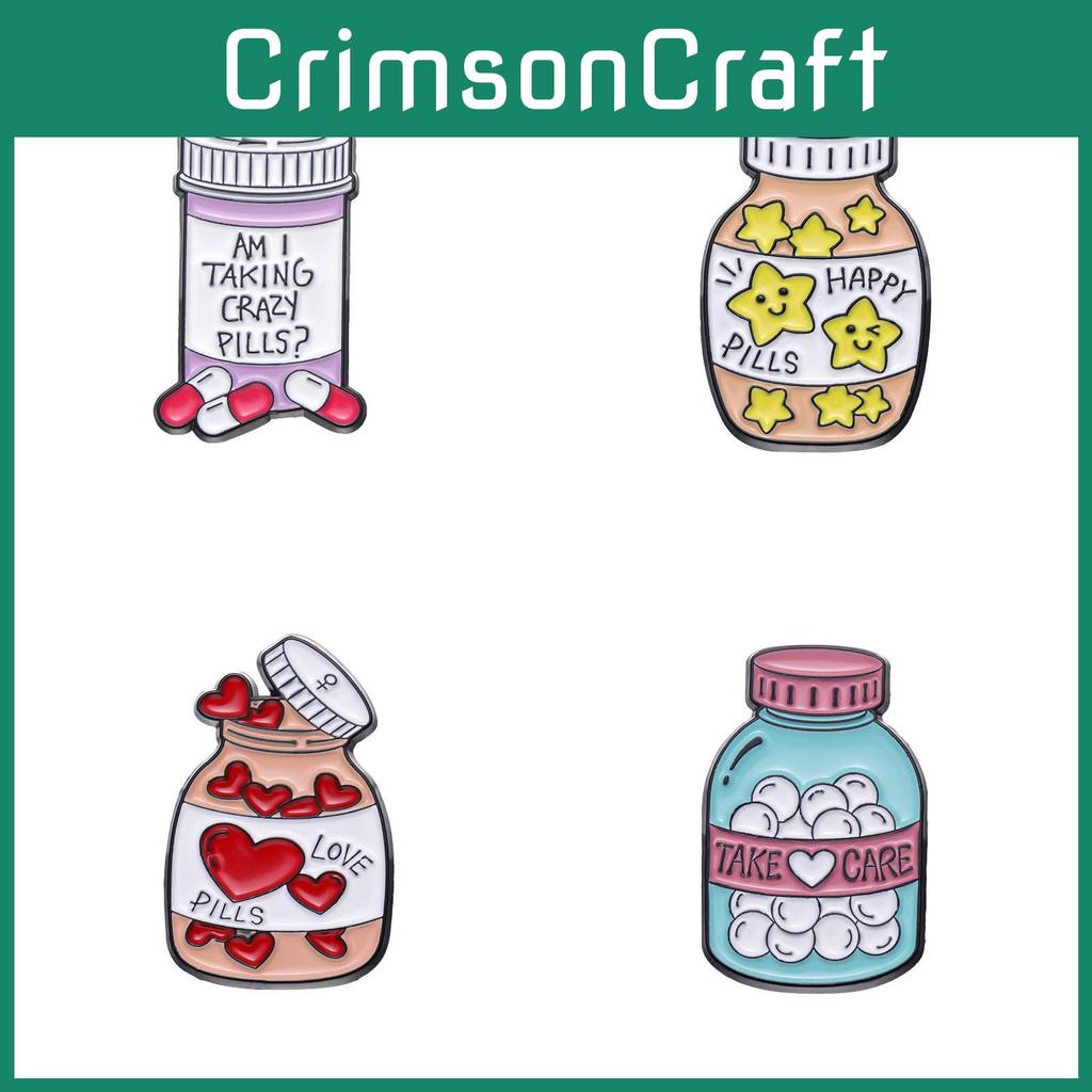 Kreative Cartoon-Bonbonflasche Metallbrosche für Kleidung und Taschen in einzigartigen Stilen