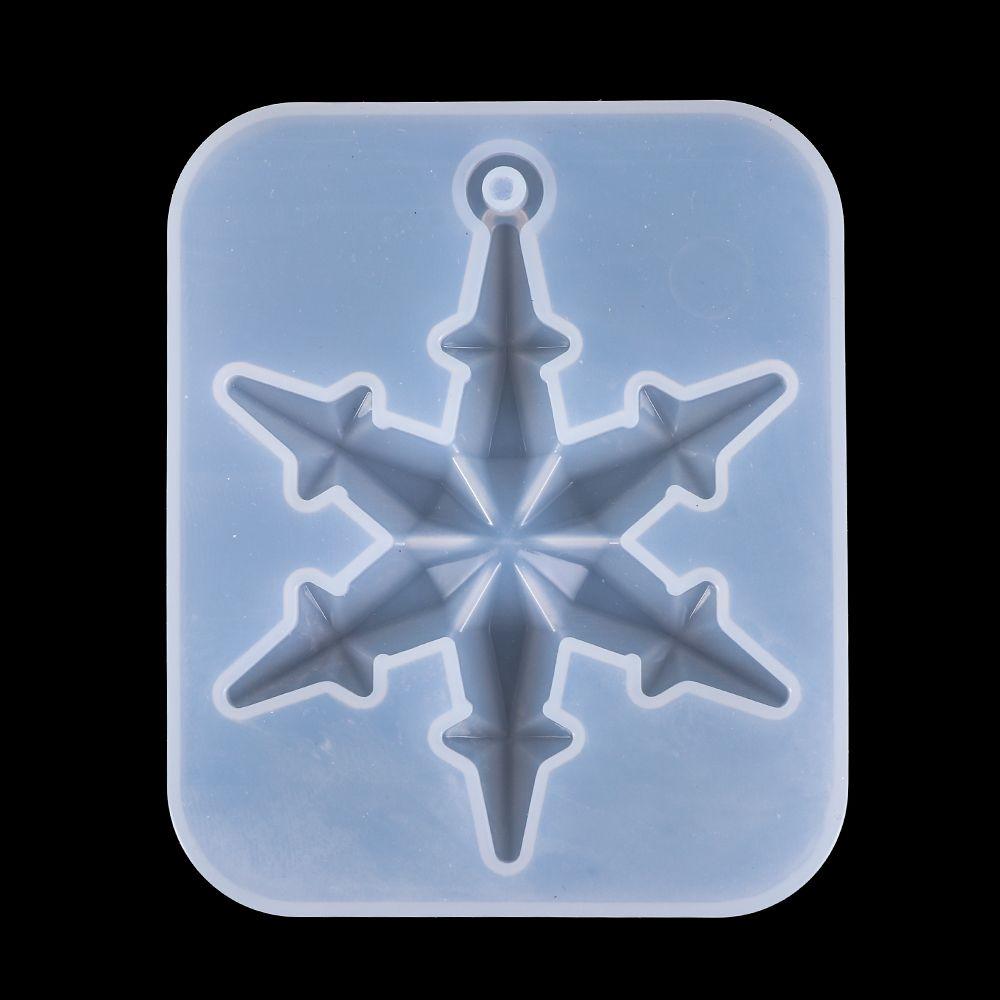 DIY Heimdekoration Hängende Schneeflocke Resin Gießformen Weihnachtsgeschenk Silikon Anhänger Epoxidharz Gießform