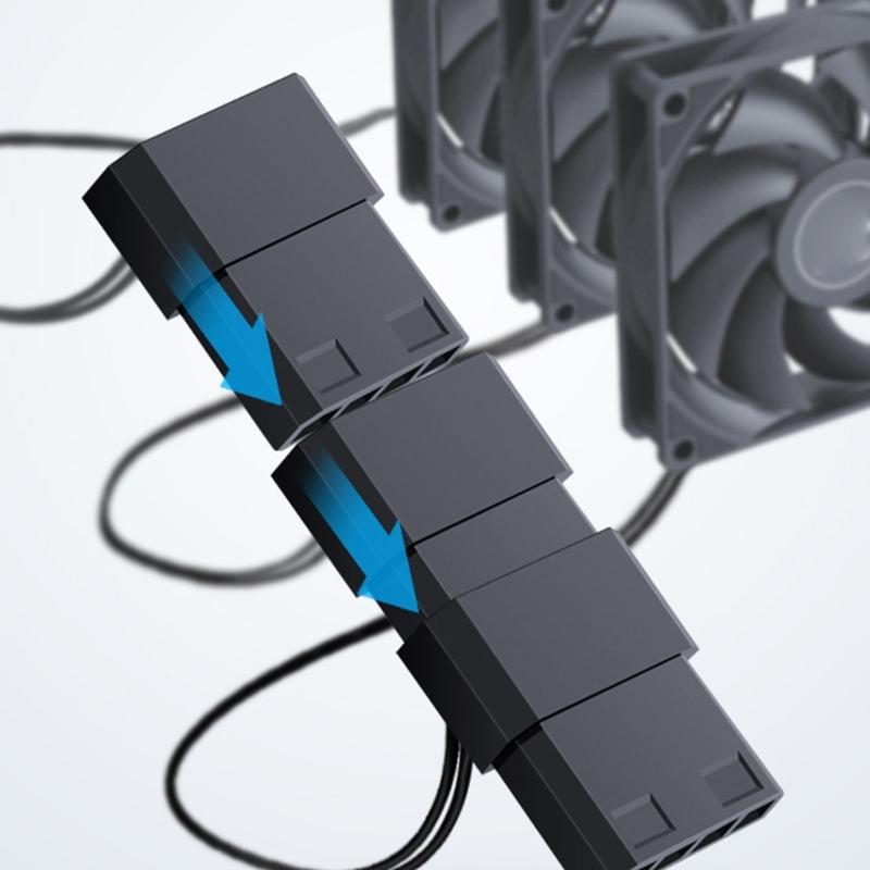 1200RPM Computer Case Quiet Fan 120mm Cooling Fan CPU Cooling Fan Light Quiet PC Fan Hydraulic Bearing Radiator