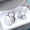 Hochwertige 925 Sterling Silber Glücksherz Schloss Halskette für Damen Mode Nischenschmuck Hochzeit Verlobung Feiertagsgeschenke