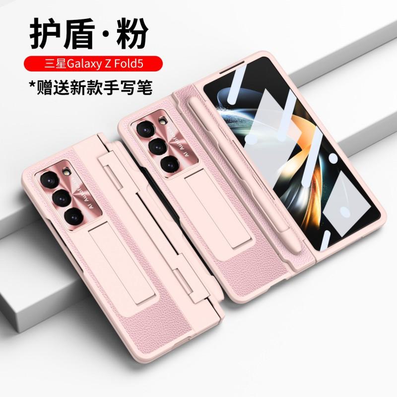 Premium Leather Case Galaxy Z Fold 7 / 6 8 With Pen Slot Full Coverage Shockproof Protection Hidden