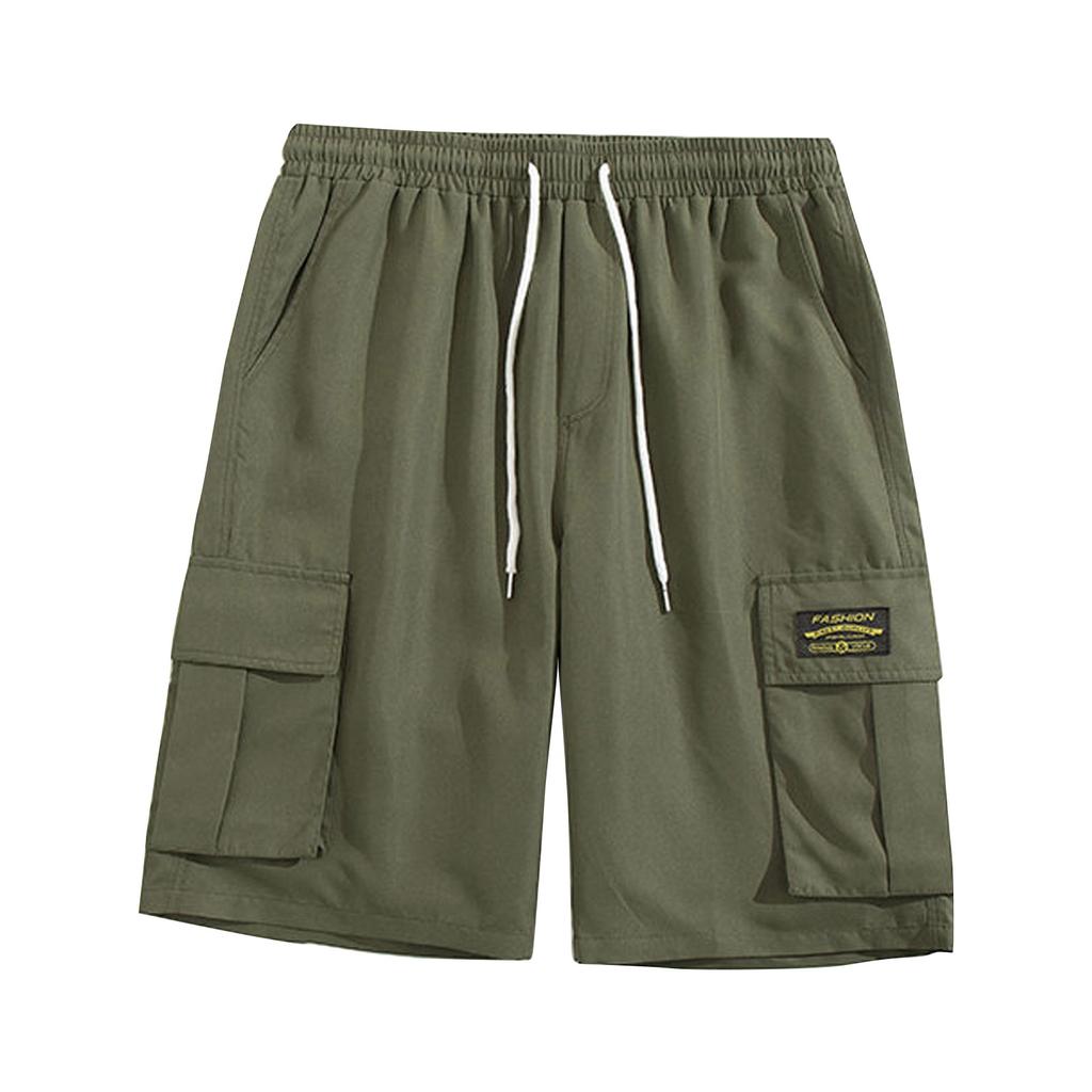 Men's Summer Cargo Shorts Loose Casual Multi-Pocket Drawstring Men's Jogging Cargo Shorts