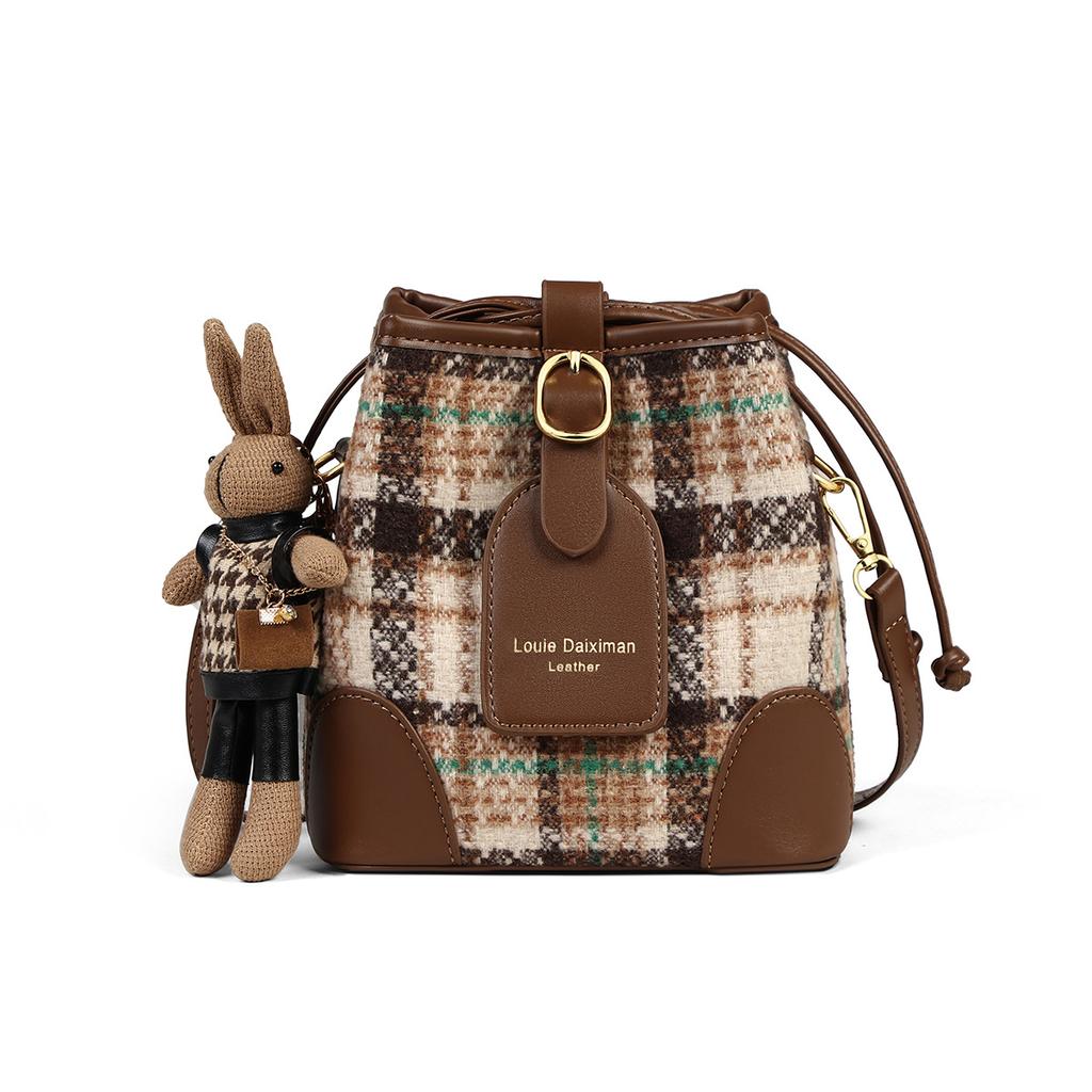 Bag Women'S Messenger Bag Premium Sense Commuter Shoulder Bag Birthday Gift Bucket Bag Bag Bag