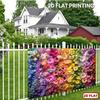 2D plane, vibrant rainbow flower design banner, with background of blooming flowers, suitable for bold and fun events, p