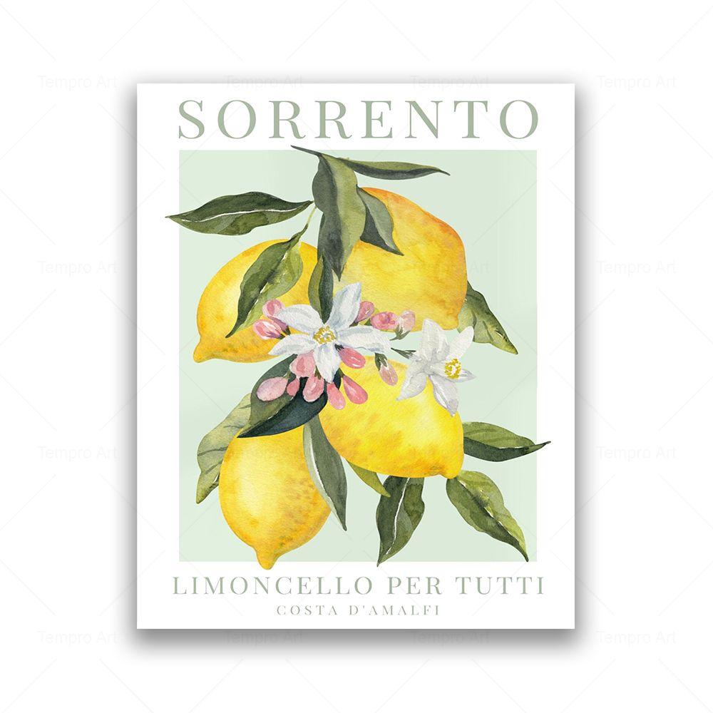 

Валенсия оранжевый Сорренто лимон персик Сицилия винтажные постеры и принты настенная живопись на холсте настенные панно для кухни домашний декор 21x30cm No Frame