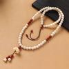 Camphor Wood Necklace Retro Long Cinnabar Beaded Pendant Sweater Chain Women's Accessories
