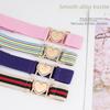 Unisex Adjustable Elastic Braided Canvas Belt with Alloy Buckle
