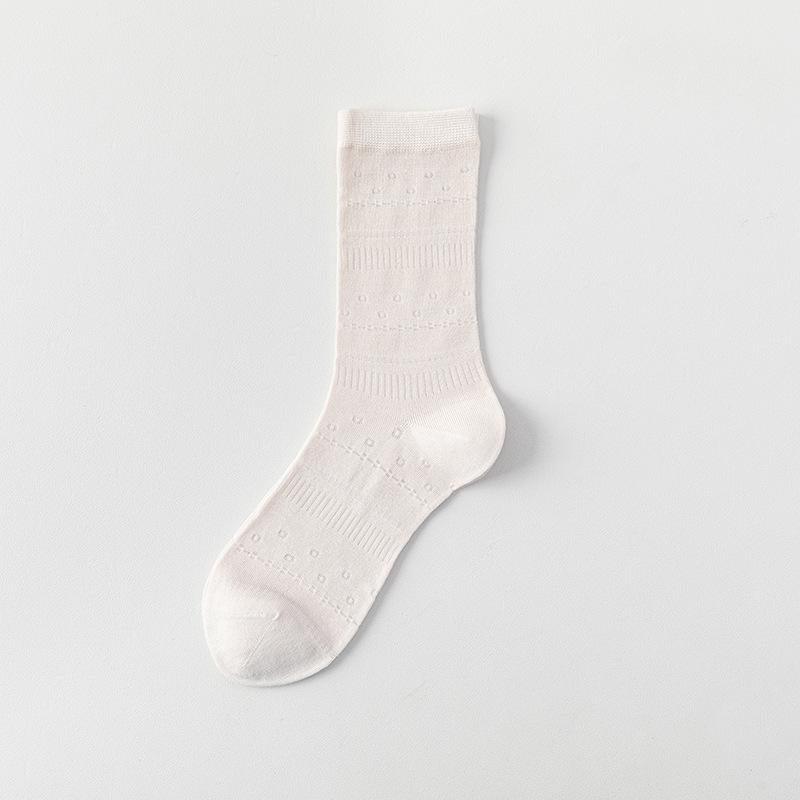 Silk Stockings for Children, Mid-length, Summer/autumn Lightweight Mesh Breathable Open Toe Girls' Long Cotton Socks, Pile Socks, Long Stockings