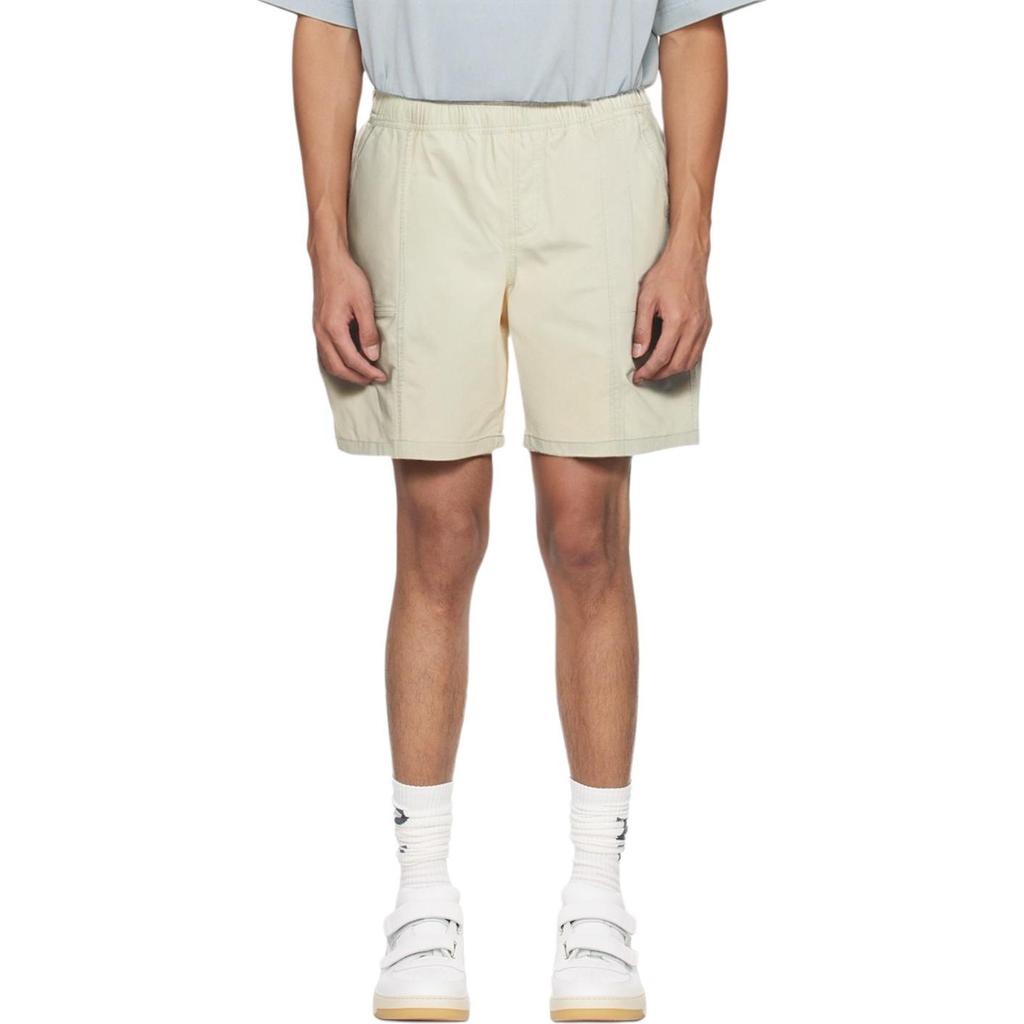 The North Face Elastic Waist Solid Color Loose Straight Leg Shorts Unisex Shorts Off-White NS6NP04C