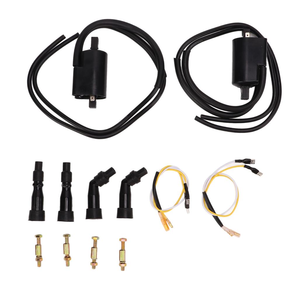 2pcs Ignition Coils 30501?300?003 With Spark Plug Caps Replacement for CB750K CB750A CB750F